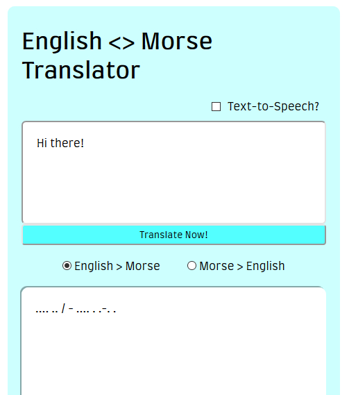 Morse Translator